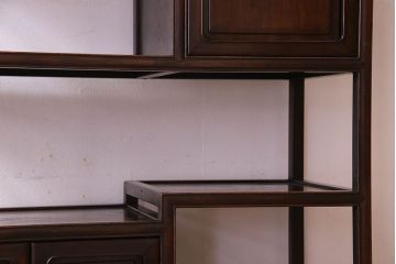 アンティーク家具　時代物 和製アンティーク 紫檀材 飾り棚(茶棚)
