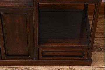 アンティーク家具　時代物 和製アンティーク 紫檀材 飾り棚(茶棚)