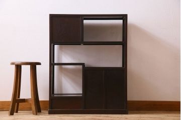 アンティーク家具　時代物 和製アンティーク 紫檀材 飾り棚(茶棚)