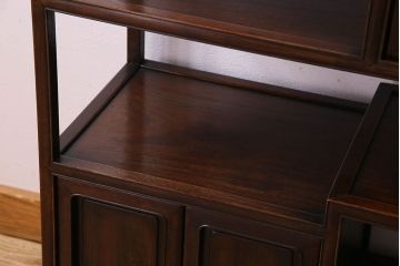 アンティーク家具　時代物 和製アンティーク 紫檀材 飾り棚(茶棚)