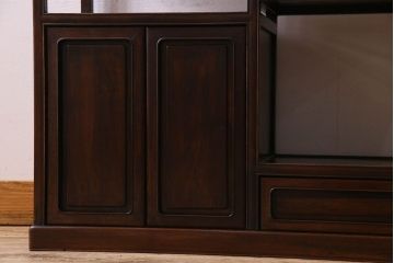 アンティーク家具　時代物 和製アンティーク 紫檀材 飾り棚(茶棚)