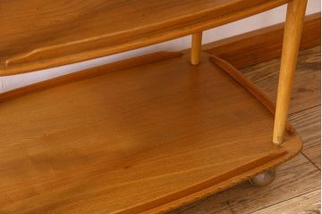 ヴィンテージ家具　ERCOL(アーコール)　イギリスビンテージ　トロリーキャスターワゴン(キッチンワゴン)(3)