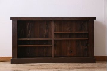 アンティーク家具　古民具・骨董　五尺　横桟引き戸の水屋箪笥サイドボード(テレビボード)