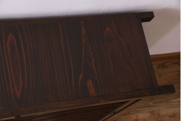 アンティーク家具　古民具・骨董　五尺　横桟引き戸の水屋箪笥サイドボード(テレビボード)