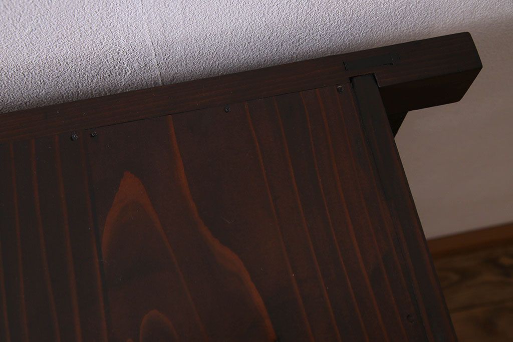 アンティーク家具　古民具・骨董　五尺　横桟引き戸の水屋箪笥サイドボード(テレビボード)