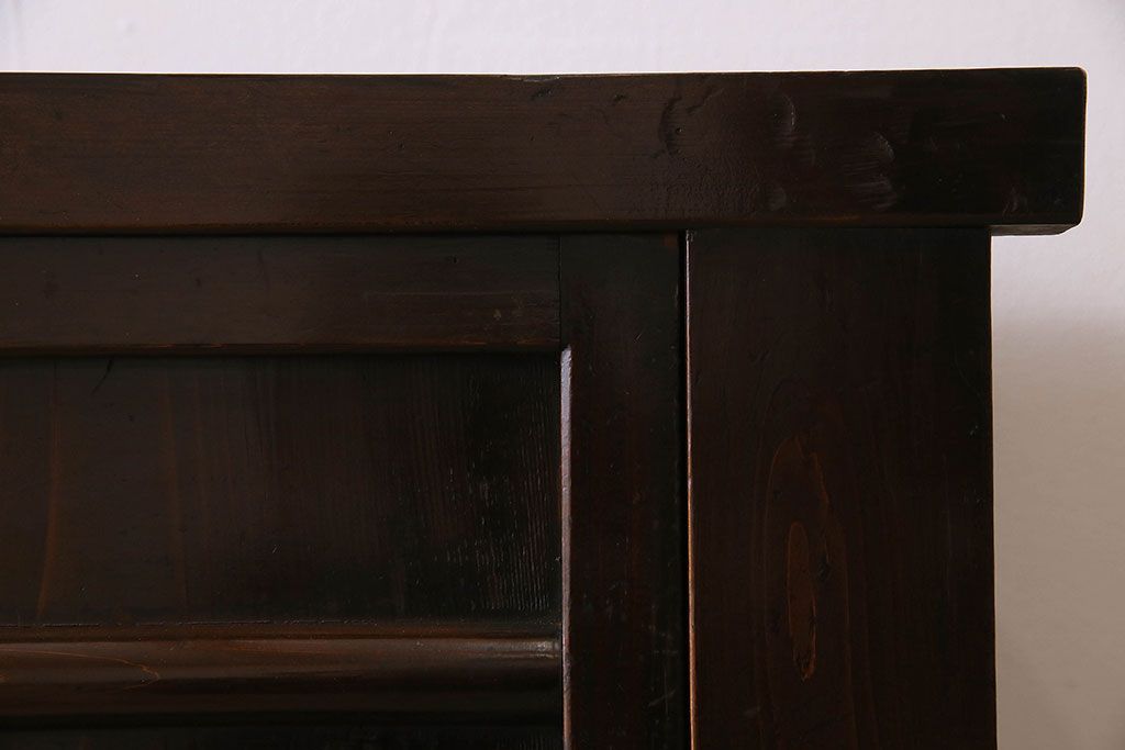 アンティーク家具　古民具・骨董　五尺　横桟引き戸の水屋箪笥サイドボード(テレビボード)