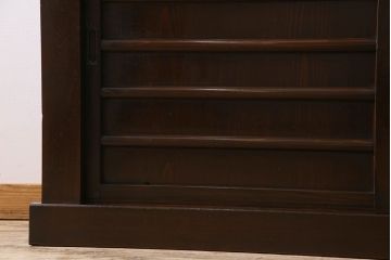 アンティーク家具　古民具・骨董　五尺　横桟引き戸の水屋箪笥サイドボード(テレビボード)