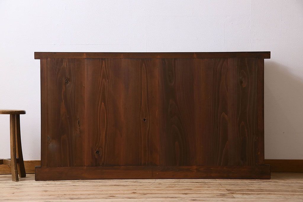 アンティーク家具　古民具・骨董　五尺　横桟引き戸の水屋箪笥サイドボード(テレビボード)