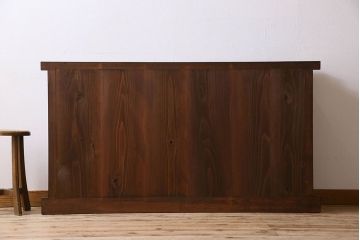 アンティーク家具　古民具・骨董　五尺　横桟引き戸の水屋箪笥サイドボード(テレビボード)