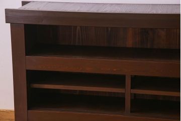 アンティーク家具　古民具・骨董　五尺 透かし彫りが雅な水屋箪笥サイドボード(テレビボード)