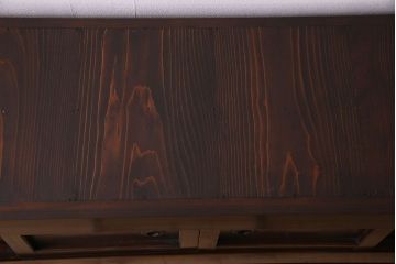 アンティーク家具　古民具・骨董　五尺 透かし彫りが雅な水屋箪笥サイドボード(テレビボード)