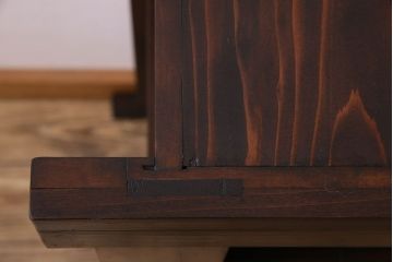 アンティーク家具　古民具・骨董　五尺 透かし彫りが雅な水屋箪笥サイドボード(テレビボード)