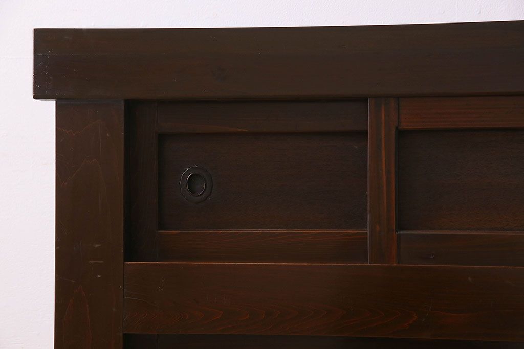 アンティーク家具　古民具・骨董　五尺 透かし彫りが雅な水屋箪笥サイドボード(テレビボード)