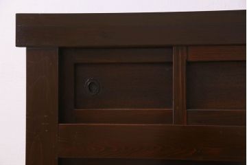 アンティーク家具　古民具・骨董　五尺 透かし彫りが雅な水屋箪笥サイドボード(テレビボード)