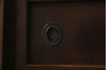 アンティーク家具　古民具・骨董　五尺 透かし彫りが雅な水屋箪笥サイドボード(テレビボード)