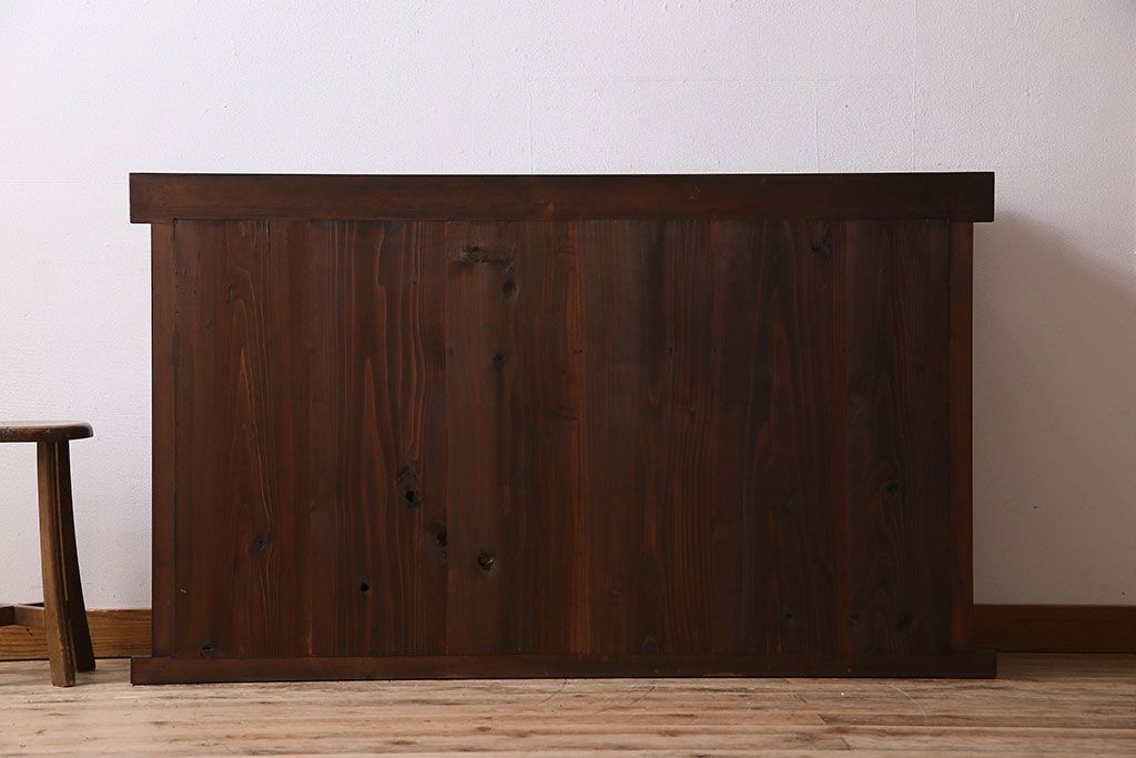 アンティーク家具　古民具・骨董　五尺 透かし彫りが雅な水屋箪笥サイドボード(テレビボード)