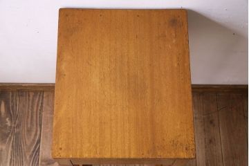 アンティーク雑貨　昭和レトロ　引き出し付きサイドテーブル(花台)