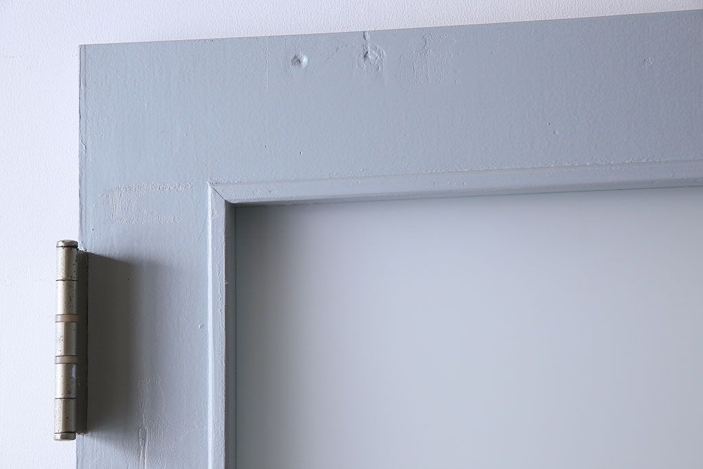 昭和レトロ　すりガラス入り!ペイントが可愛らしいペイントドア(扉)