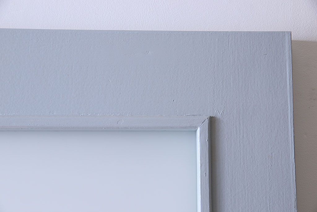 昭和レトロ　すりガラス入り!ペイントが可愛らしいペイントドア(扉)