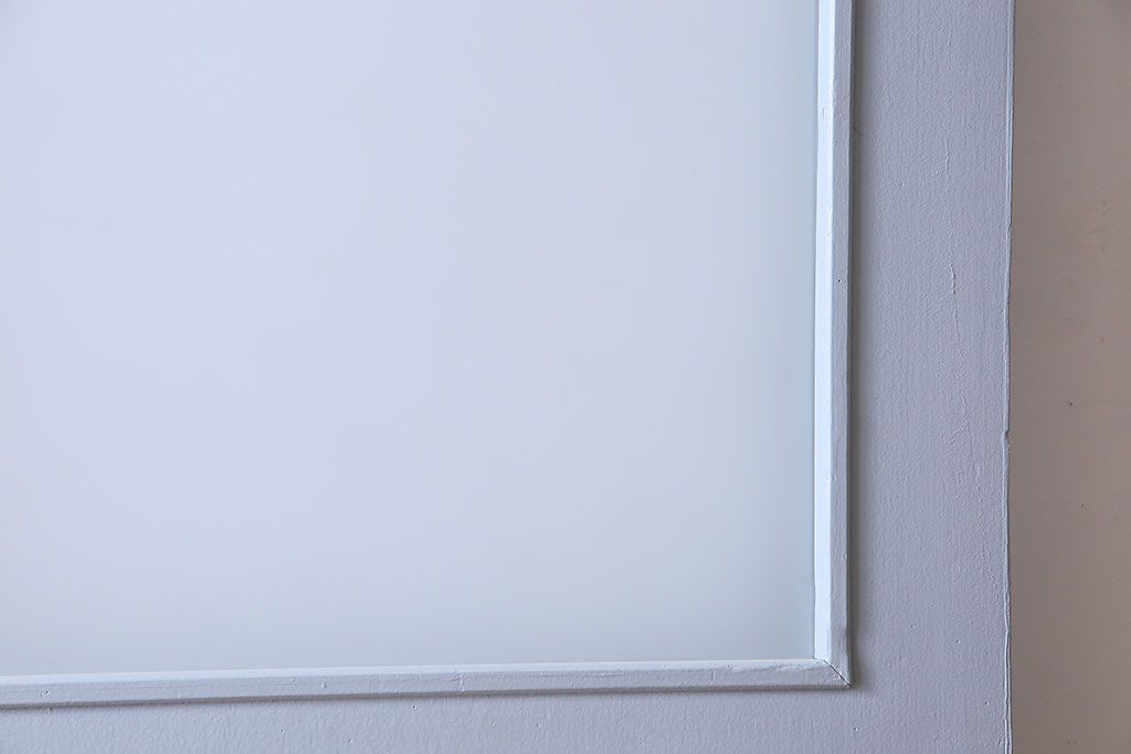 昭和レトロ　すりガラス入り!ペイントが可愛らしいペイントドア(扉)