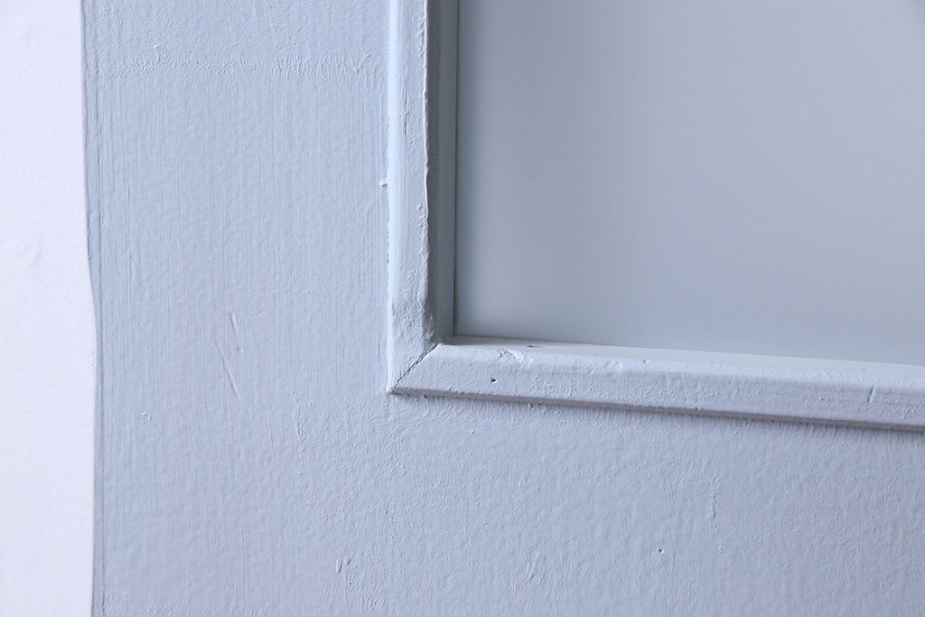 昭和レトロ　すりガラス入り!ペイントが可愛らしいペイントドア(扉)