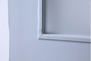 昭和レトロ　すりガラス入り!ペイントが可愛らしいペイントドア(扉)