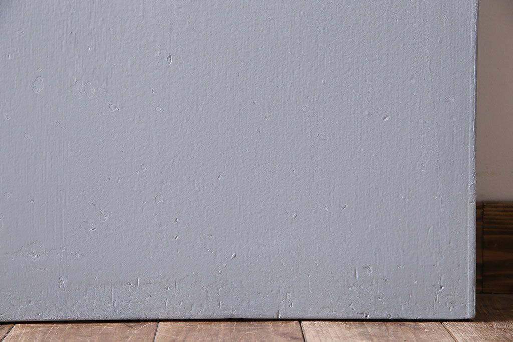 昭和レトロ　すりガラス入り!ペイントが可愛らしいペイントドア(扉)