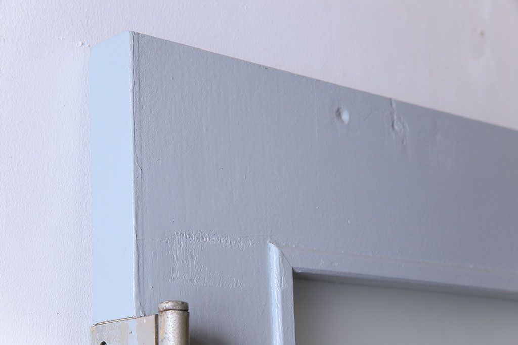 昭和レトロ　すりガラス入り!ペイントが可愛らしいペイントドア(扉)