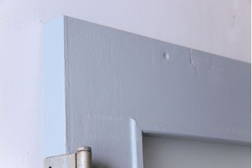 昭和レトロ　すりガラス入り!ペイントが可愛らしいペイントドア(扉)