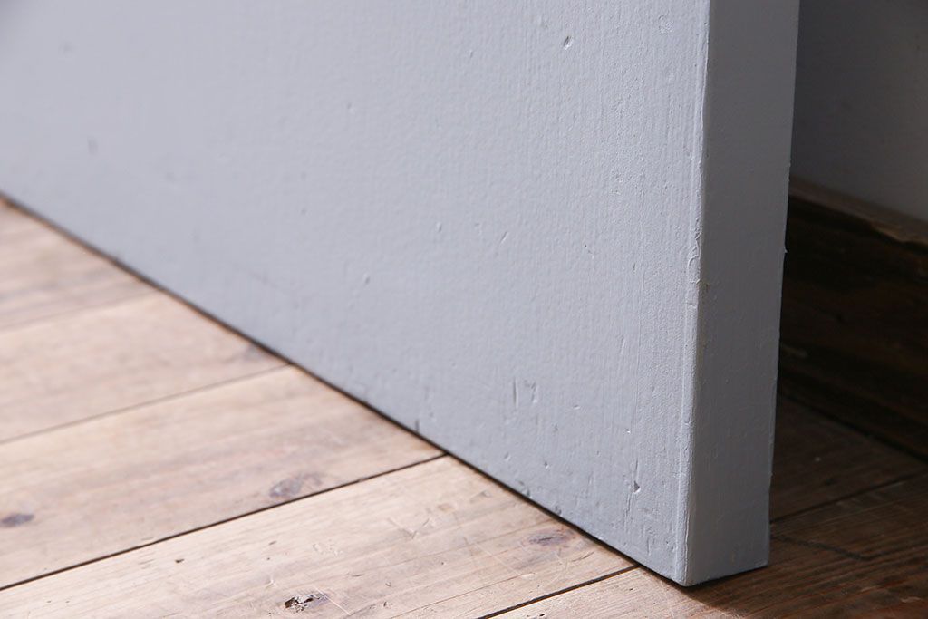 昭和レトロ　すりガラス入り!ペイントが可愛らしいペイントドア(扉)