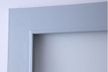 昭和レトロ　すりガラス入り!ペイントが可愛らしいペイントドア(扉)