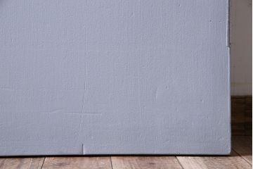 昭和レトロ　すりガラス入り!ペイントが可愛らしいペイントドア(扉)