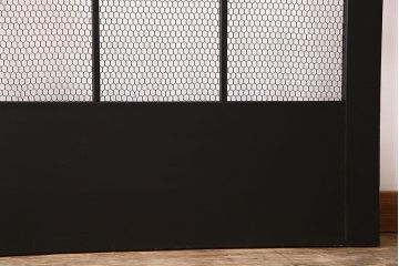 アンティークペイント　金網　シャビーなグリアージュ戸1枚(建具、引き戸・ドア)(2)
