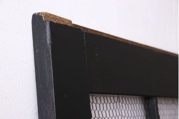 アンティークペイント　金網　シャビーなグリアージュ戸1枚(建具、引き戸・ドア)(2)