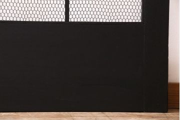 アンティークペイント　金網　シャビーなグリアージュ戸1枚(建具、引き戸・ドア)(2)