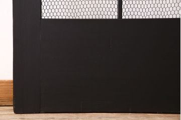 アンティークペイント　金網　シャビーなグリアージュ戸1枚(建具、引き戸・ドア)(2)