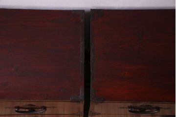 アンティーク家具　和製アンティーク　前面ケヤキ材　重ね二本松箪笥