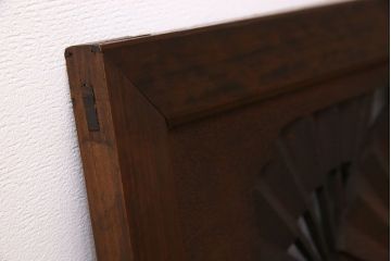 アンティーク雑貨　【展示品】ヒノキ・ケヤキ材　和製アンティーク　扇透かし欄間(1)