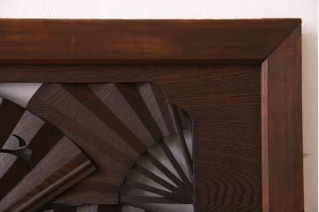 アンティーク雑貨　ヒノキ・ケヤキ材　和製アンティーク　扇透かし欄間(2)