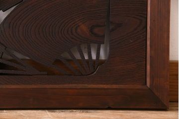 アンティーク雑貨　ヒノキ・ケヤキ材　和製アンティーク　扇透かし欄間(2)