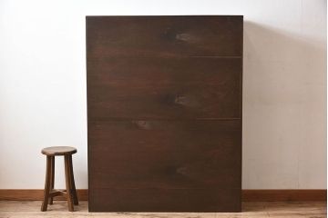アンティーク家具　高級品　伝統工芸軽井沢彫り　総彫仕上げ　茶箪笥