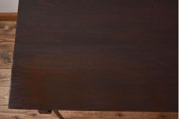 アンティーク家具　ジャンク品　和製アンティーク　古材を使った鉄脚テーブル