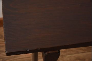 アンティーク家具　ジャンク品　和製アンティーク　古材を使った鉄脚テーブル