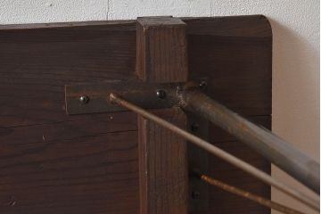 アンティーク家具　ジャンク品　和製アンティーク　古材を使った鉄脚テーブル