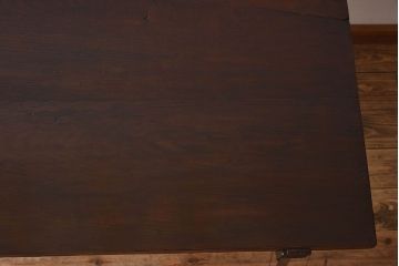 アンティーク家具　ジャンク品　和製アンティーク　古材を使った鉄脚テーブル