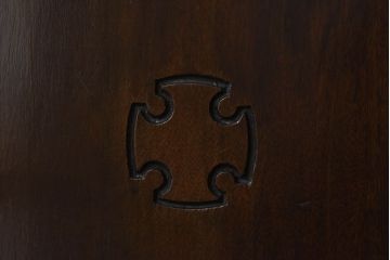 アンティーク家具　和製アンティーク　日本製　ナラ材でできたチャーチベンチ