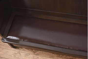 アンティーク家具　和製アンティーク　日本製　ナラ材でできたチャーチベンチ