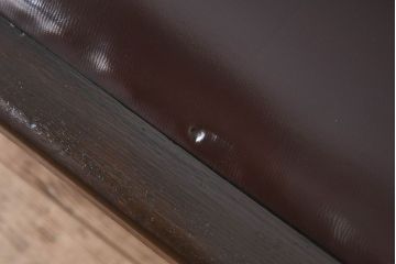 アンティーク家具　和製アンティーク　日本製　ナラ材でできたチャーチベンチ