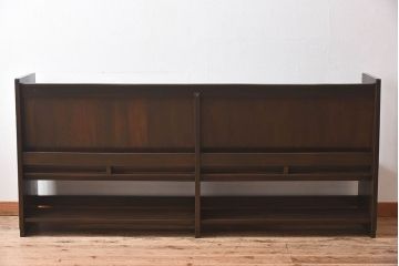 アンティーク家具　和製アンティーク　日本製　ナラ材でできたチャーチベンチ