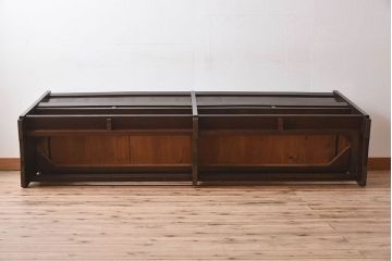 アンティーク家具　和製アンティーク　日本製　ナラ材でできたチャーチベンチ